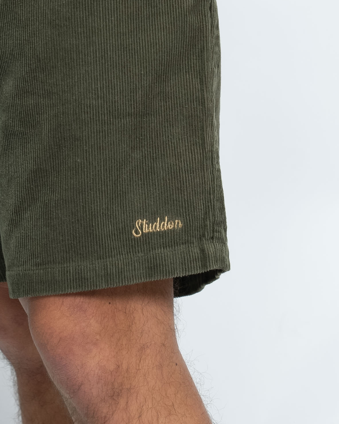 Corduroy Script Shorts