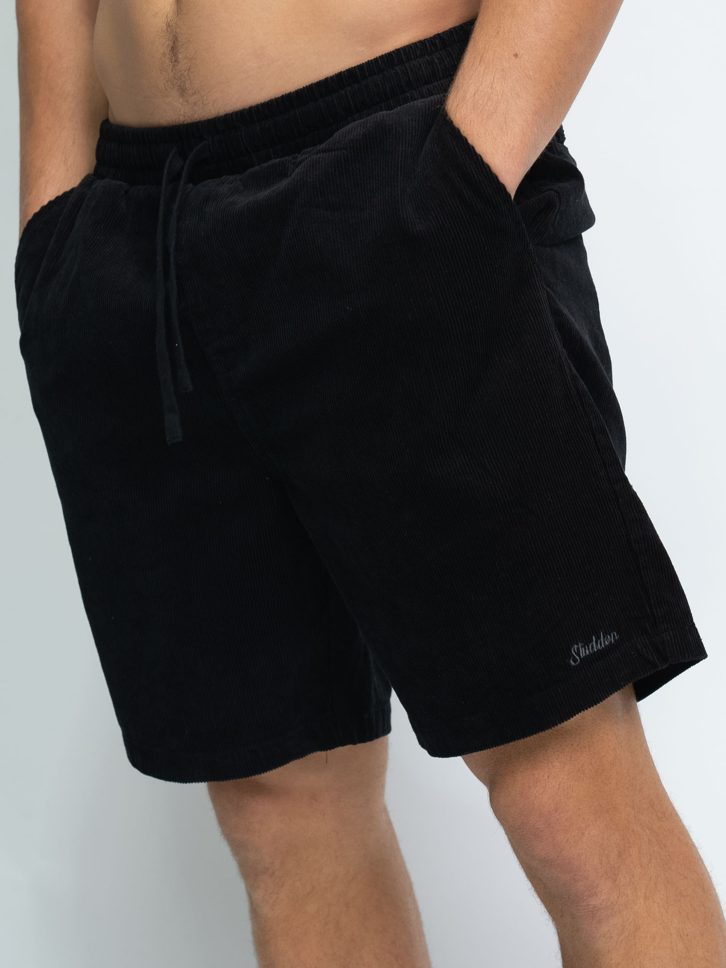 Corduroy Script Shorts