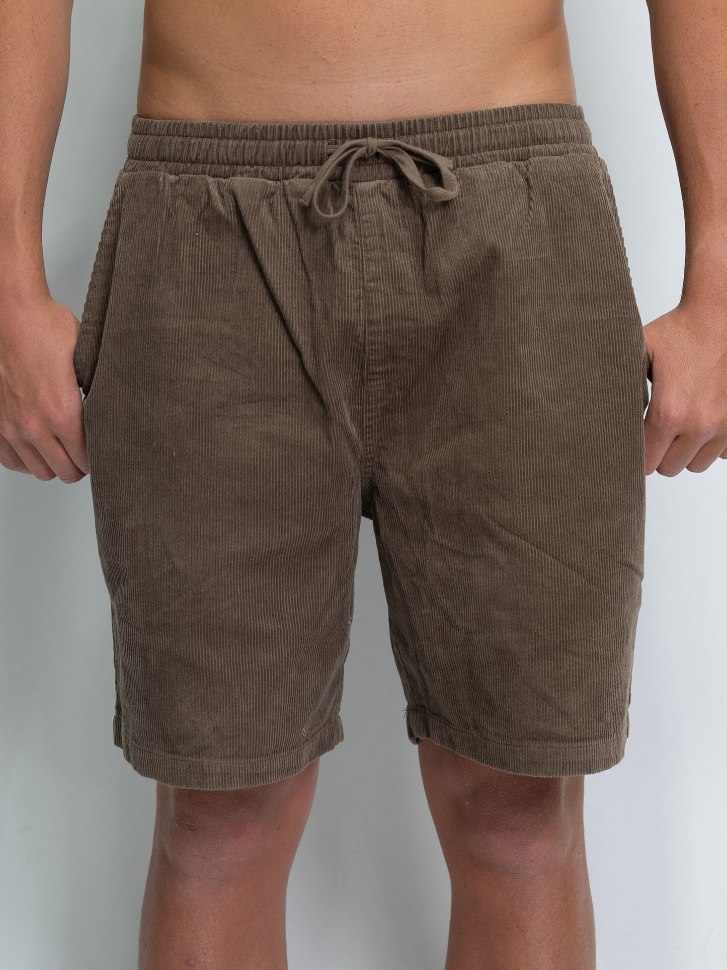 Corduroy Script Shorts